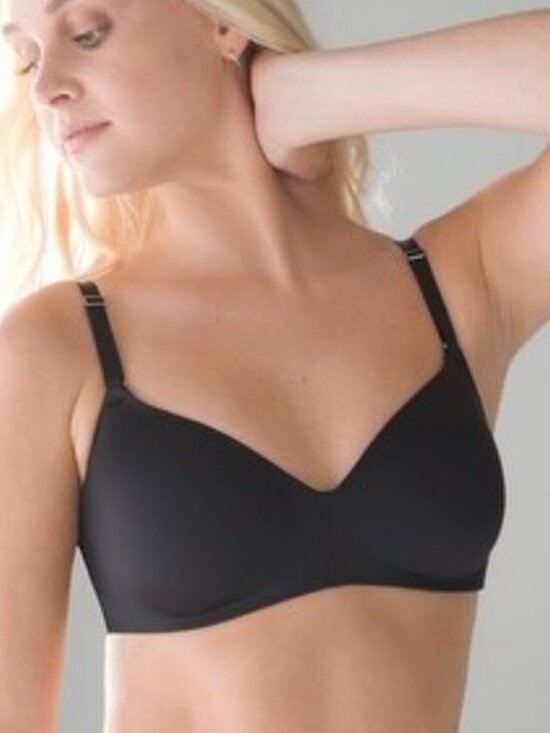 Soma Vanishing Back Plus Size Black Wireless Straps Lightly Lined Padded Bra 38B - Picture 1 of 12